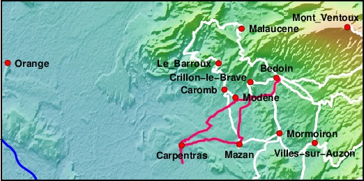 Karte: Carpentras