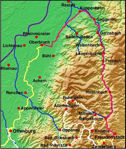Karte Murgtal