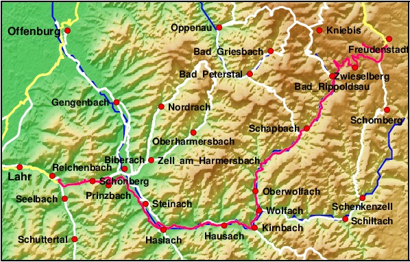 Karte Freudenstadt
