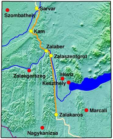 Karte_Zalakaros - Sárvár